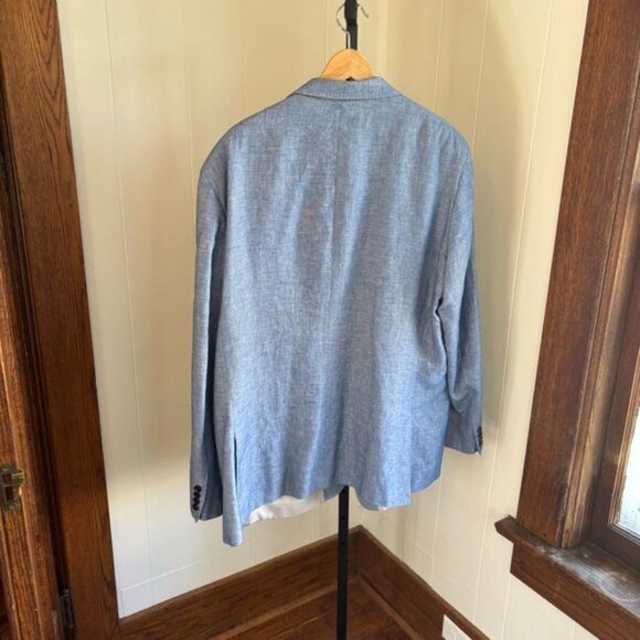 Charles Tyrwhitt Men’s 48L Light Blue Linen Cotton Classic Fit Sport Coat Blazer - Picture 3 of 10